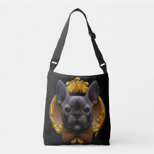 Sac Ajustable Illustration de bulldog en France, bleu