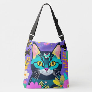 Sac Ajustable Illustration de chat parfaitement mignonne violet