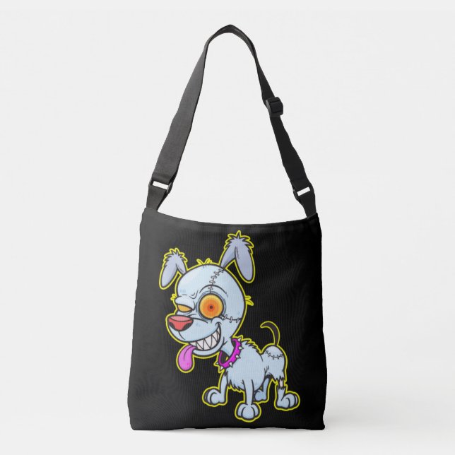 Sac Ajustable Illustration de Chien Zombie Sassy Cranky (Devant)