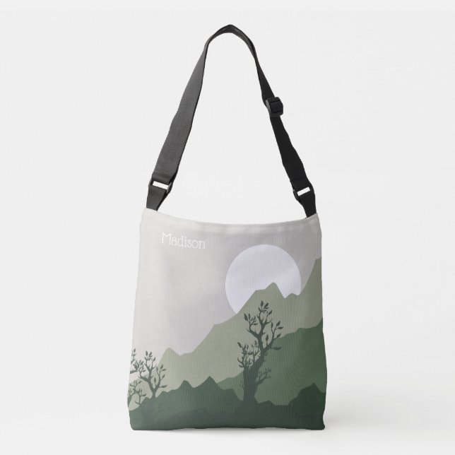 Sac Ajustable Illustration de la nature de nom personnalisé (Devant)