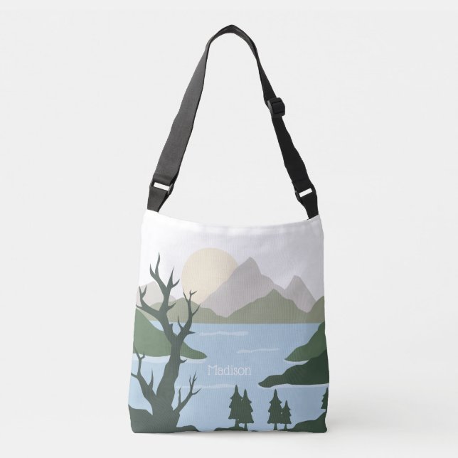 Sac Ajustable Illustration de la nature de nom personnalisé (Devant)