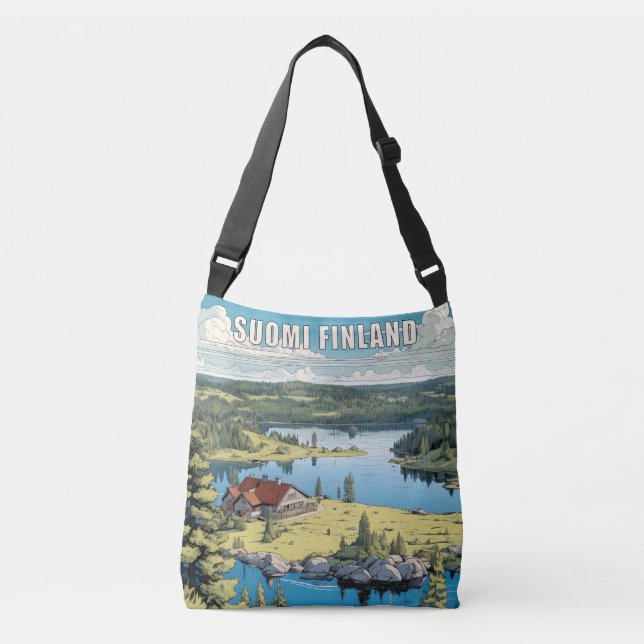 Sac Ajustable Illustration de la nature finlandaise (Devant)