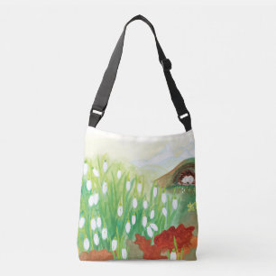Sac Ajustable Illustration de perce-neige en fleurs et d'un héri