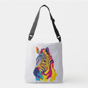 Sac Ajustable Illustration de portrait de zèbre Peinture à l'aqu