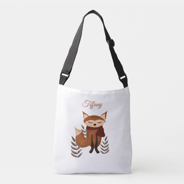Sac Ajustable Illustration de renard mignon en hiver (Devant)