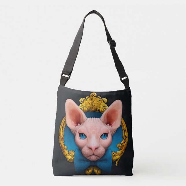 Sac Ajustable Illustration du chat Pink Sphynx (Devant)