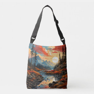 Sac Ajustable Illustration du paysage d'automne Pittoresque et c