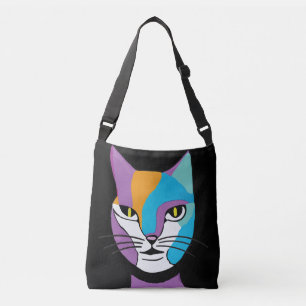 Sac Ajustable Illustration d'une femme de chat colorée