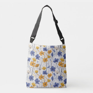 Sac Ajustable Illustration florale, fleurs sauvages abstraits, m