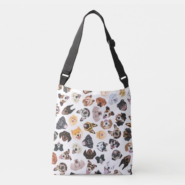 Sac Ajustable Illustration gaie avec des chiens (Devant)