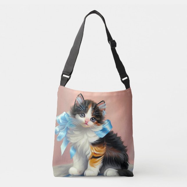 Sac Ajustable Illustration vintage Calico Kitten (Devant)
