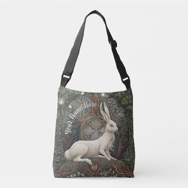 Sac Ajustable Imaginaire Art Boho Lièvre Magique Nature inspirée (Devant)