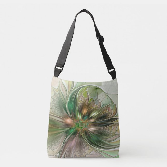 Sac Ajustable Imaginaire coloré Moderne Fleur Fractale Abstraite (Devant)