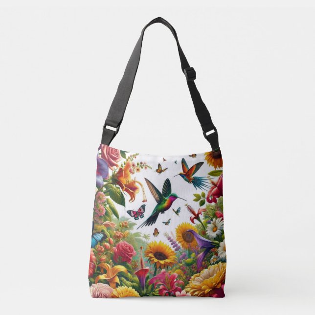 Sac Ajustable Imaginaire de vol floral (Devant)