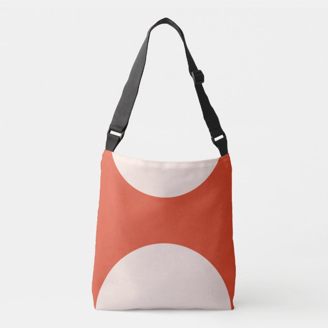 Sac Ajustable Impression d'art abstrait recto verso rose sur rou (Devant)