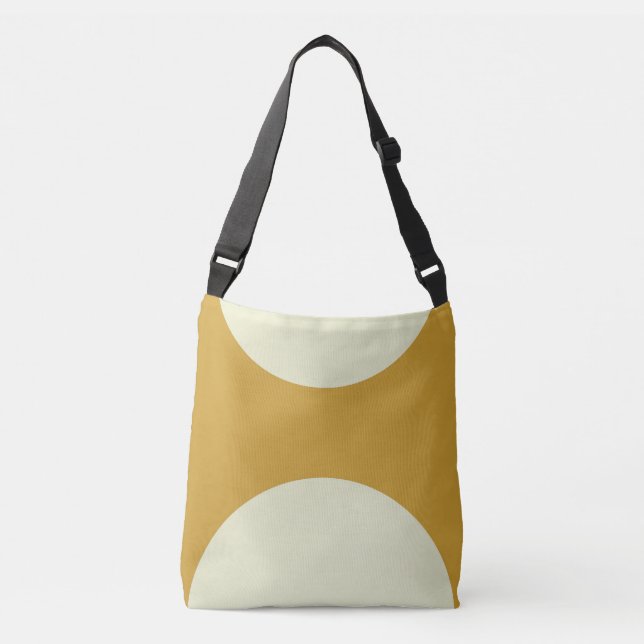 Sac Ajustable Impression d'art abstrait recto verso sur jaune (Devant)