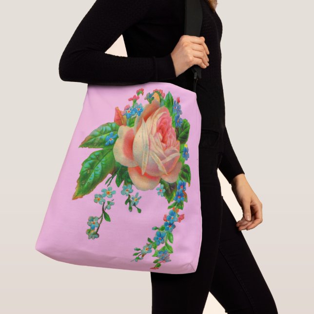 Sac Ajustable Impression florale victorienne  (De près)