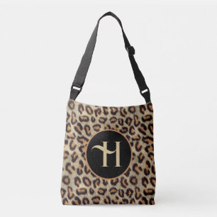 SAC AJUSTABLE IMPRIMANTE DE FOURRURE EN NOIR ET ORANGE FAUX LEOP