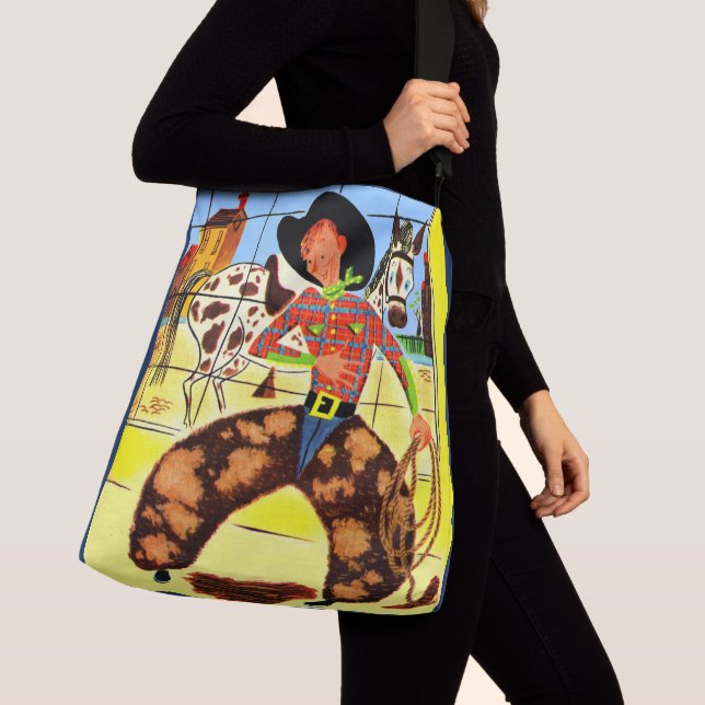 Sac Ajustable imprimé cowboy mignon (De près)