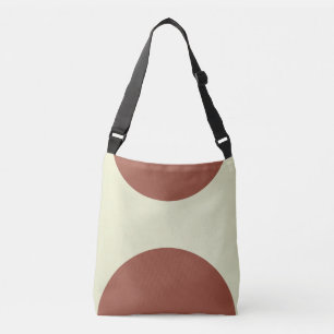 Sac Ajustable Imprimé d'art abstrait recto verso brun