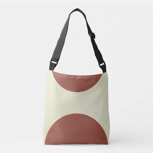 Sac Ajustable Imprimé d'art abstrait recto verso brun (Devant)