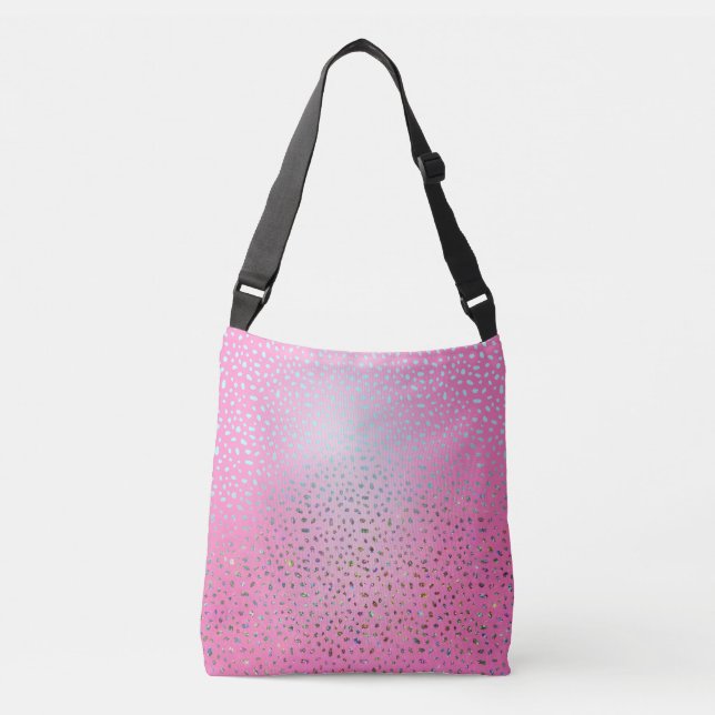 Sac Ajustable Imprimé Guépard Rose Pailleté (Devant)