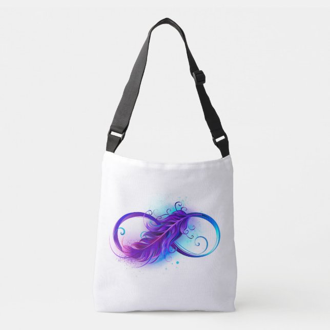 Sac Ajustable Infinity with purple feather (Devant)