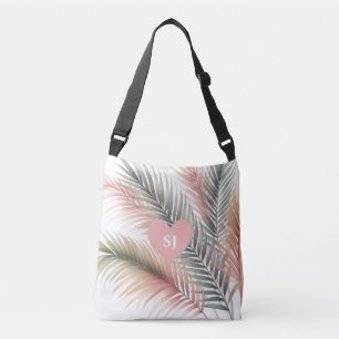 Sac Ajustable Initiales Feuilles de palmiers tropicaux