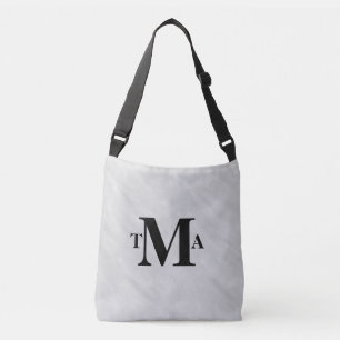 Sac Ajustable Initiales Monogrammes Charbon noir