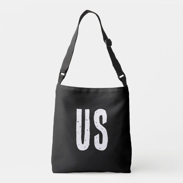 Sac Ajustable Initiales monographiques modernes noir et blanc (Dos)