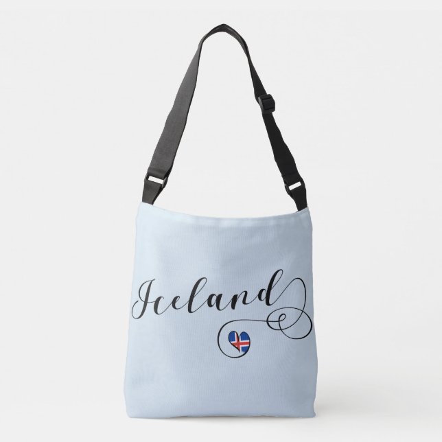 Sac Ajustable Islande Heart Personnalisable Sac, Islandais (Devant)