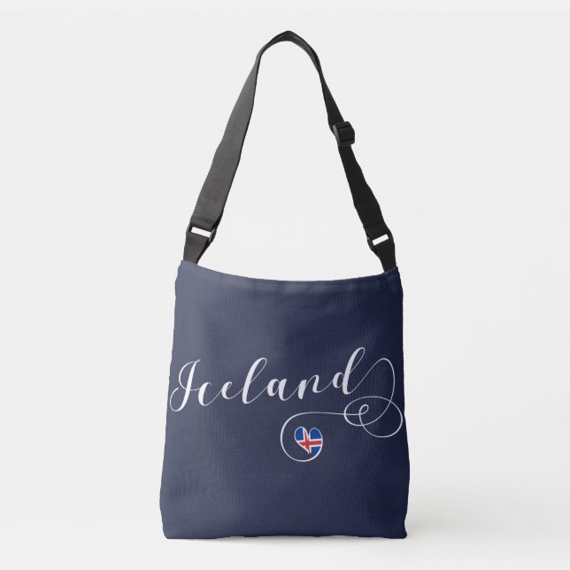 Sac Ajustable Islande Heart Personnalisable Sac, Islandais (Devant)