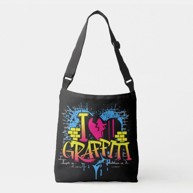 Sac Ajustable J'adore le graffiti – Art de rue urbain (Devant)
