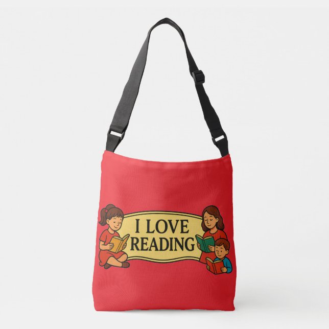 Sac Ajustable J'adore lire (Devant)