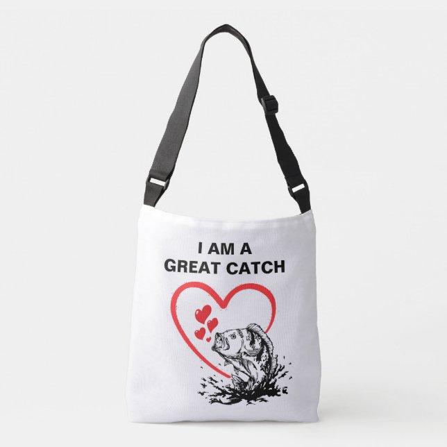 Sac Ajustable J'aime la pêche JE SUIS UNE BELLE PRISE (Devant)