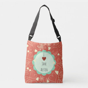 Sac Ajustable J'aime le motif orange de Jane Austen