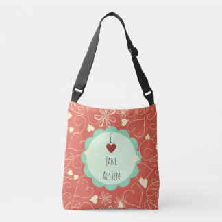 Sac Ajustable J'aime le motif orange de Jane Austen