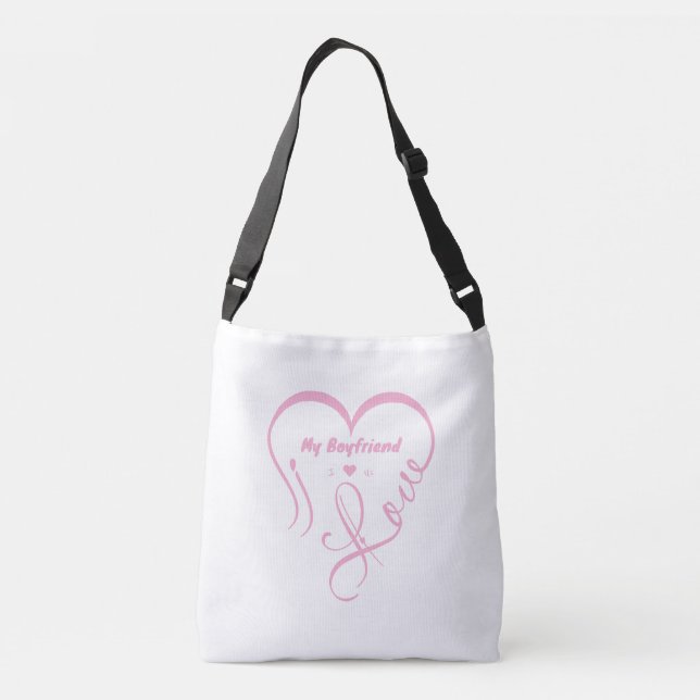 Sac Ajustable J'aime mon petit ami, je ♥ nous (Dos)