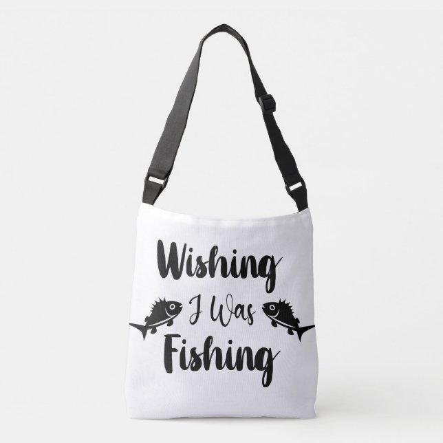 Sac Ajustable J'aimerais pêcher une citation drôle (Devant)