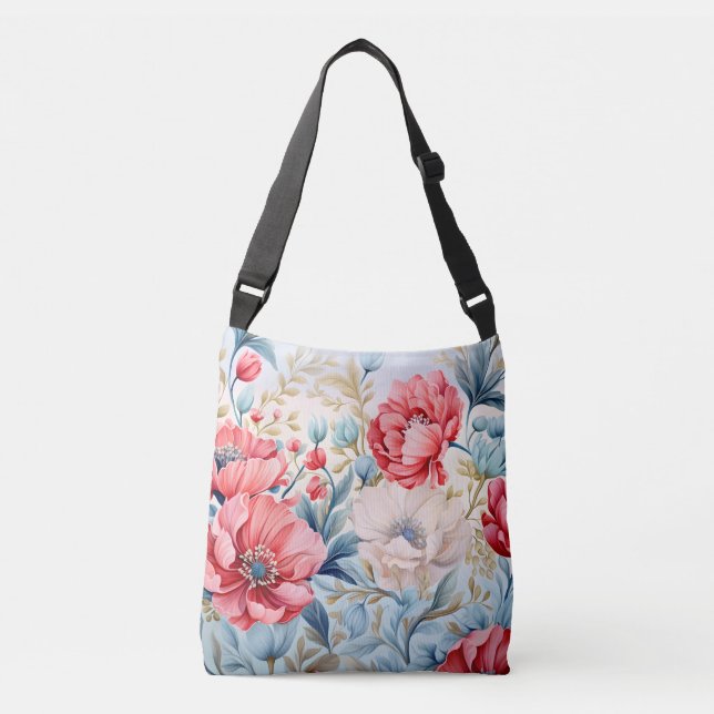 Sac Ajustable Jardin botanique de fleurs romantiques élégantes (Devant)