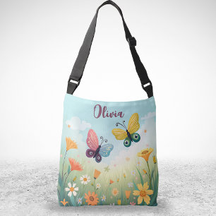 Sac Ajustable Jardin de papillons pastel fantaisiste