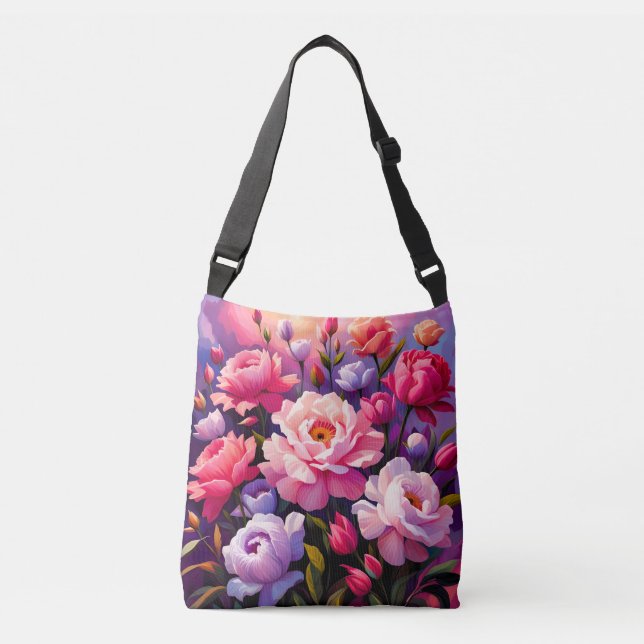 Sac Ajustable Jardin de printemps Zen lever de soleil Fleur rose (Devant)