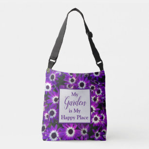 Sac Ajustable Jardin est mon endroit heureux Fleur violet brilla