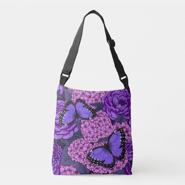 Sac Ajustable Jardin morpho bleu 2 (Devant)