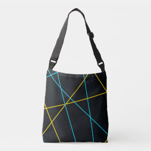 Sac Ajustable Jaune, Bleu, cool, tendance, urbain, lignes modern