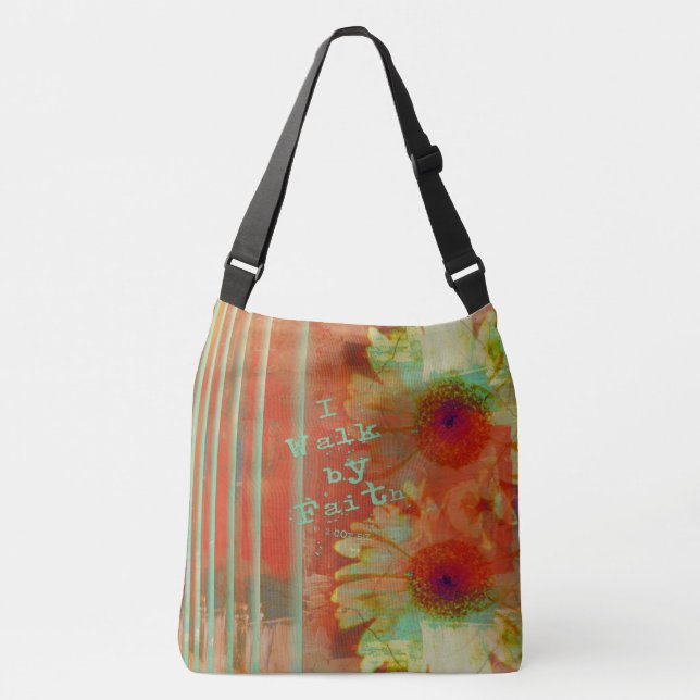 Sac Ajustable Je Marche Par Faith Gerber Daisy Christian Bag (Devant)