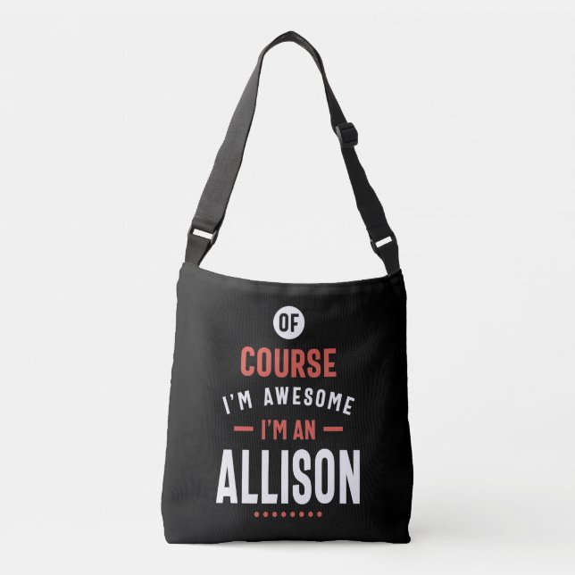 Sac Ajustable Je suis Allison (Devant)