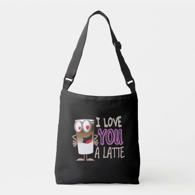 Sac Ajustable Je t'aime un latte (Devant)