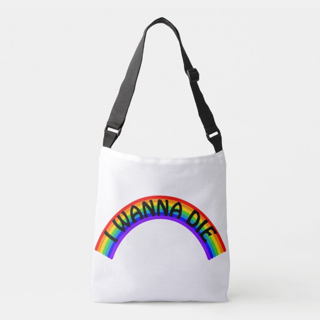 Sac Ajustable Je veux mourir - Arc-en-ciel (Devant)