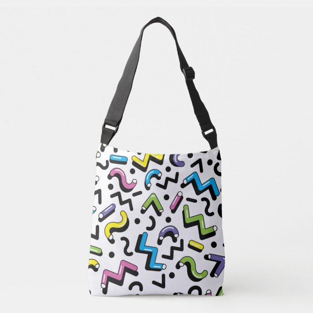 Sac Ajustable Jeu géométrique : Motif de formes de Doodles (Devant)